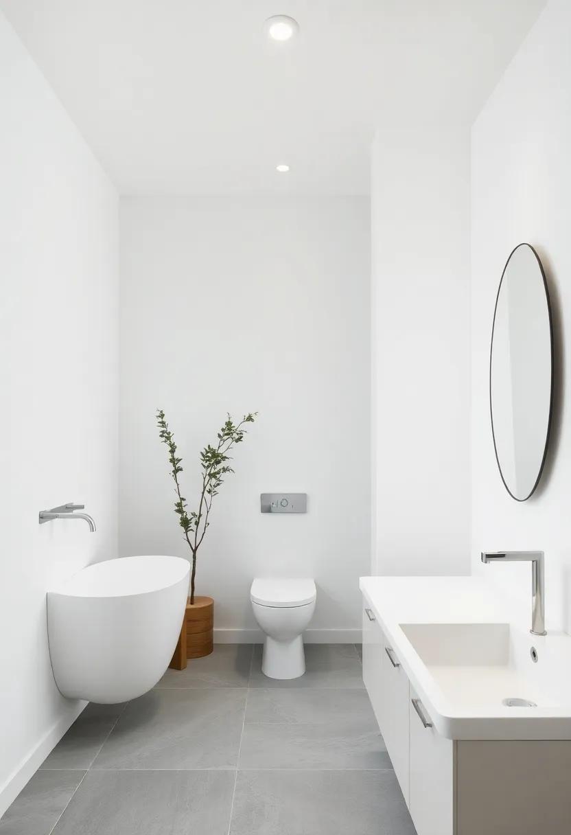 Embrace the Serenity​ of Simple Lines and Open​ Spaces in your Bathroom