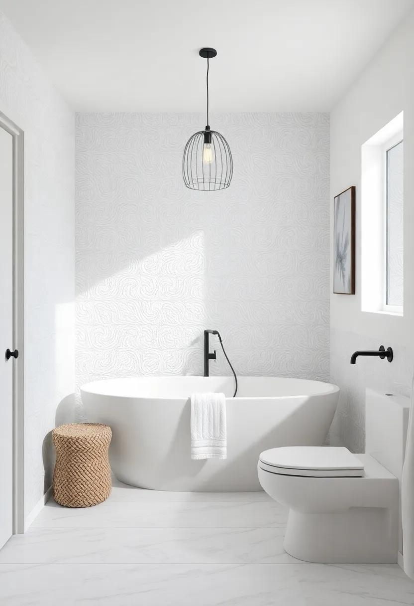 Textured Accents:⁢ Adding Depth ‍to Minimalistic Bathroom‍ Designs
