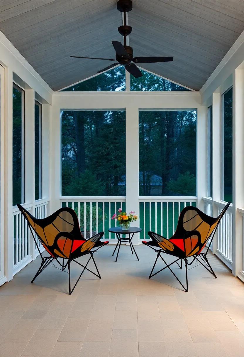 Evening Retreats: Buchler Chairs and Stargazing on​ Your Screened Porch