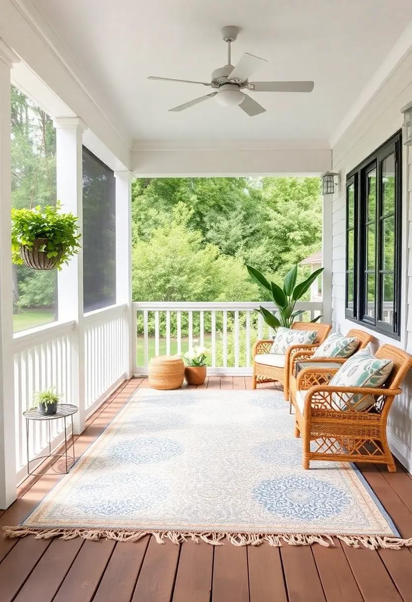 Sustainable⁤ Style:⁤ Incorporating Recycled Rugs into Your Porch Decor