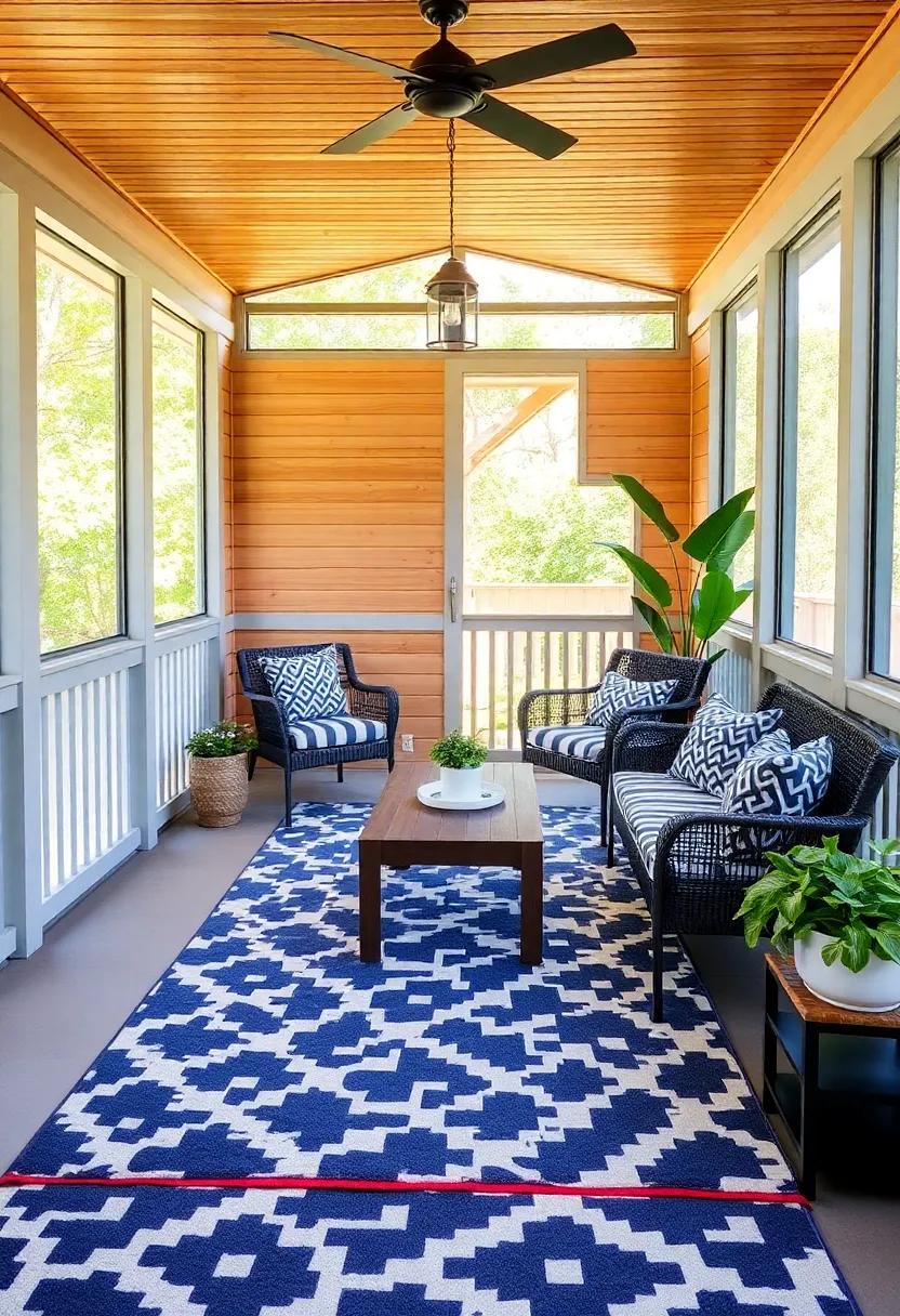 Bold Patterns: Making a Statement with Graphic Outdoor Rugs