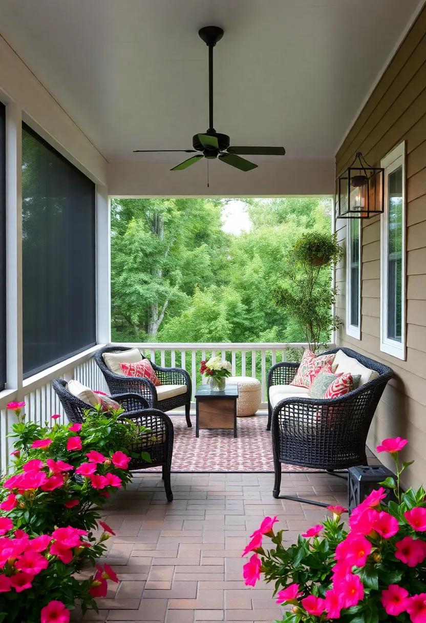 Incorporating Nature with Lush Greenery ⁣and Vibrant ‌Flowers Around Your Porch