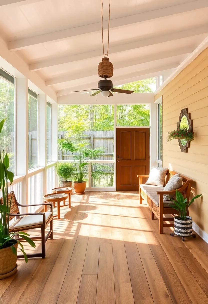 bamboo Flooring – As a sustainable option, bamboo flooring adds warmth and elegance to your screened porch. Its natural beauty and durability make it ideal for high-traffic areas