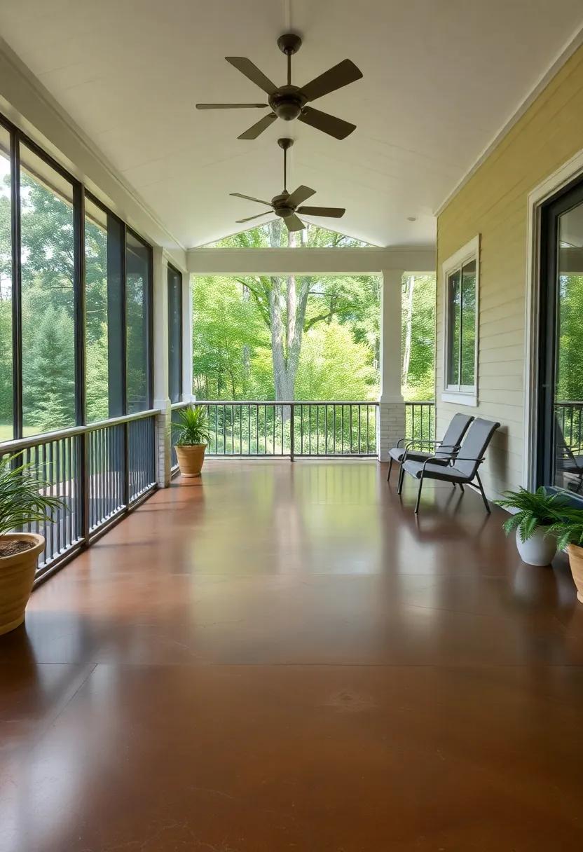 Seamless Indoor-Outdoor flow with‌ Elegant ⁣Stained Concrete Surfaces