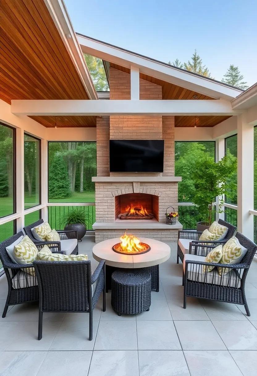 Fireplace‍ Inspirations: Adding ‍Warmth ⁣with ‍an Outdoor Heating Element