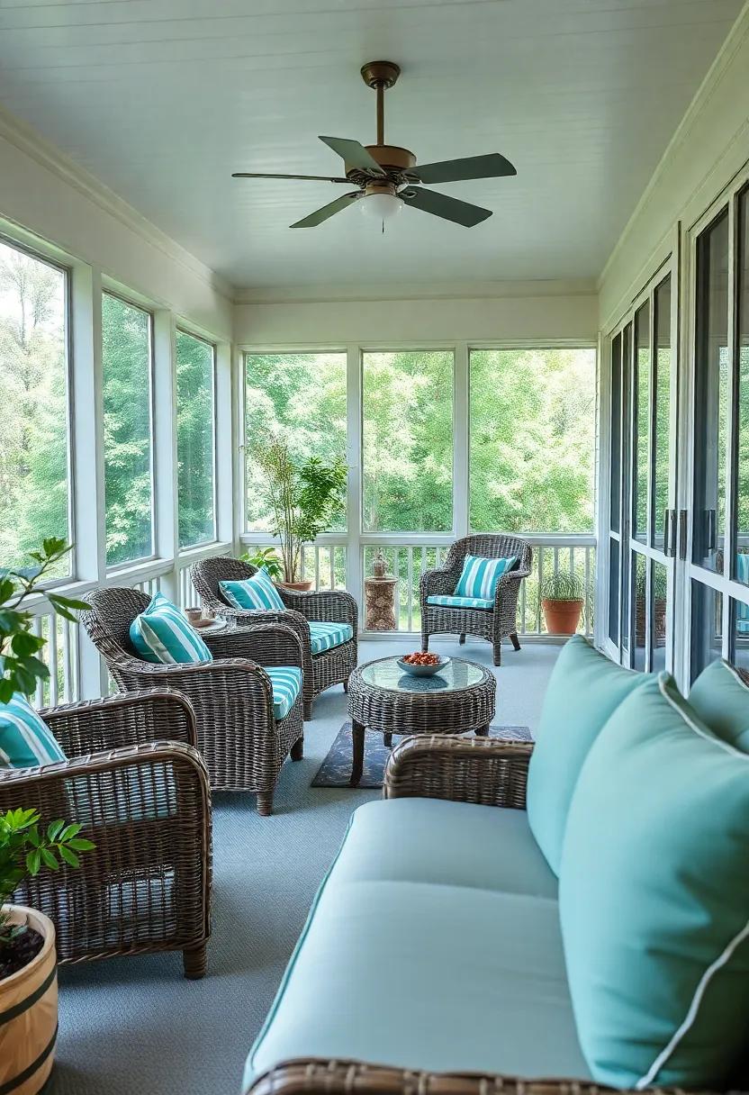 Craft a Relaxing⁢ Atmosphere‌ with ​Shades and Textures in⁣ Your Screened porch