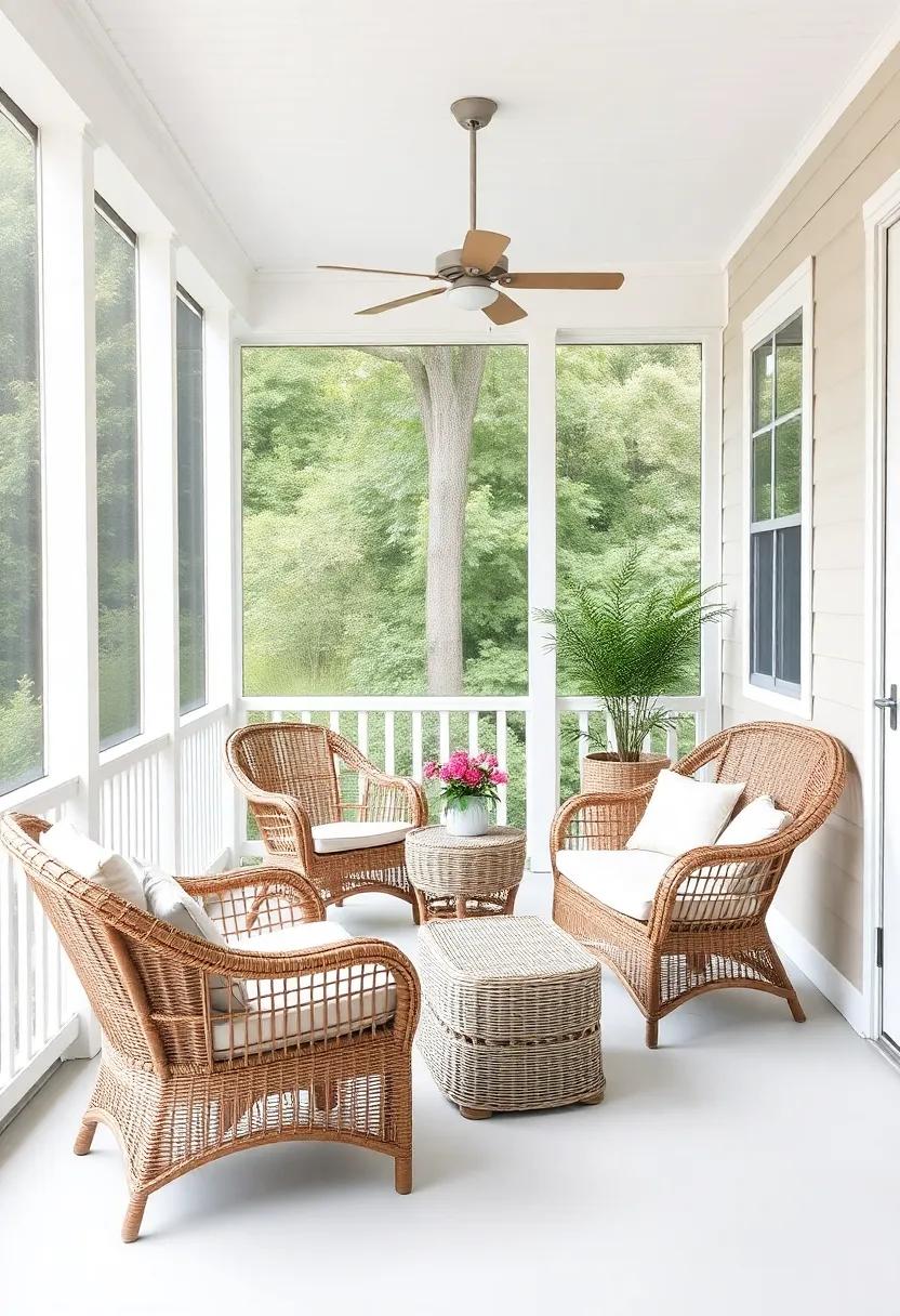 Create a Tranquil Retreat with Inviting ⁢Wicker Lounge Chairs on Your Porch