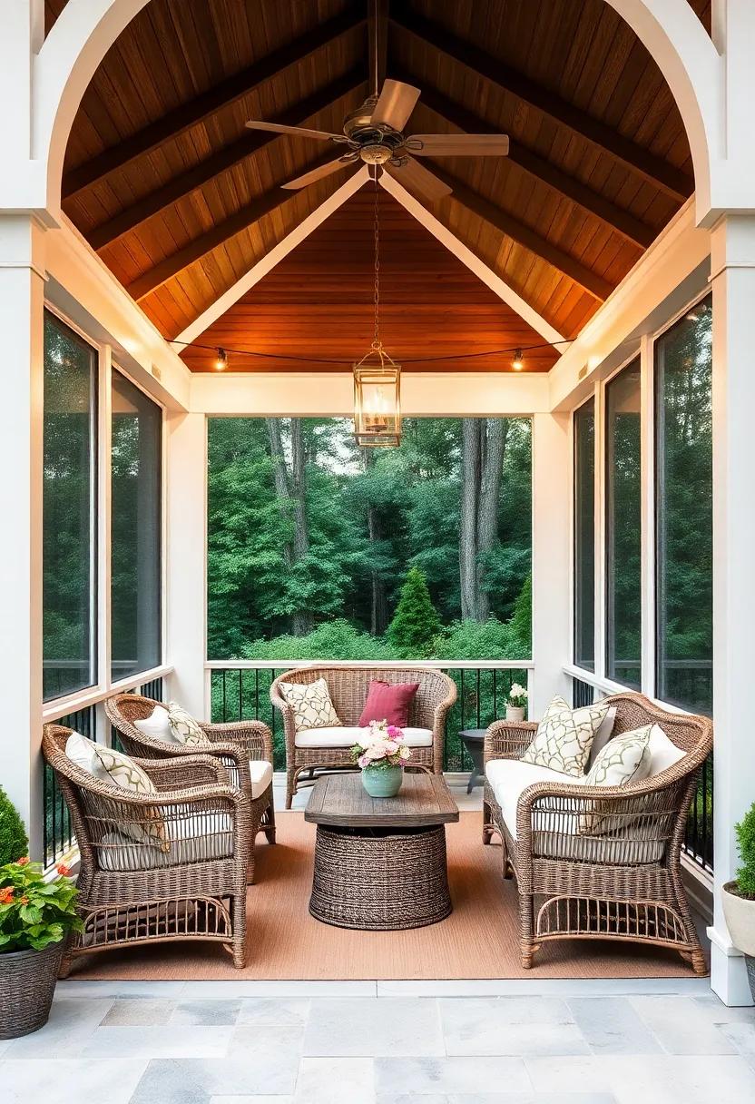 Elevate Your ‌Outdoor Space with‍ Warm⁣ Lighting ‍and Inviting ⁢Wicker Furnishings