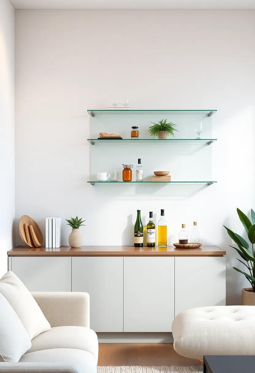 Versatile Glass Shelves: Perfect for Both Drinks and Decorative ‍Items