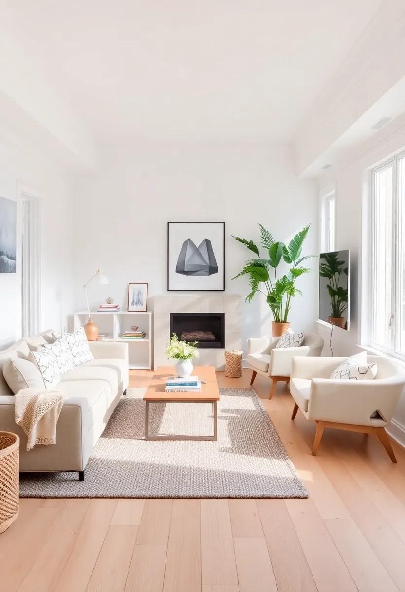 Light Wood Flooring: Opt for light wood or laminate flooring to keep your living room‍ feeling warm yet spacious, and pair it with a soft area rug for coziness
