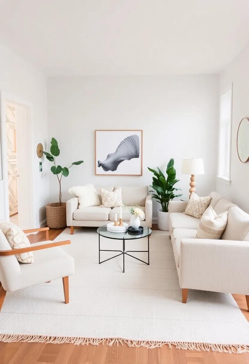 Light-Colored Rugs: choose a light-colored area⁣ rug with minimal patterns to unify the room and anchor the space with a soft touch
