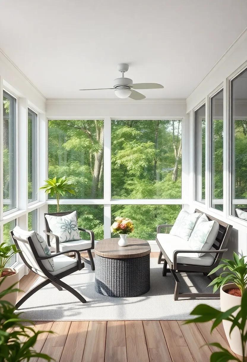 Transforming A Small Screened Porch Into A Cozy⁣ Retreat With Foldable Furniture⁣ Designs
