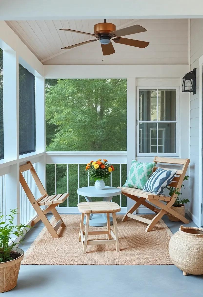 Playful And Portable: ‍Using Foldable Stools To ‌Enhance⁤ Your Screened⁤ Porch Vibe