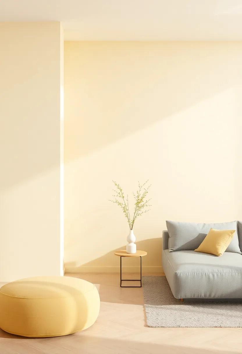 Creating a Calming Atmosphere with Light Shades ⁣of Yellow‌ and Gray