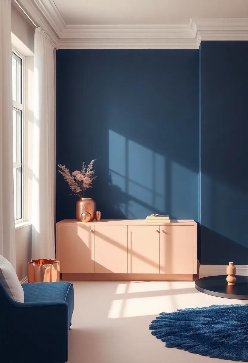 Artistic Touches: Incorporating‌ Artwork that ‌features‍ Rose Gold ​and Navy