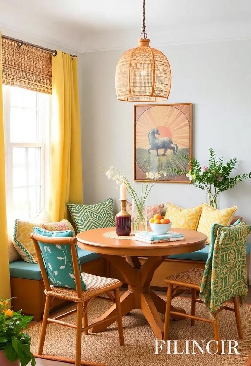 13) ⁢Design a ⁢cozy nook with vibrant​ cushions and‍ throws for an inviting spot to ⁣relax, read, or ⁢enjoy‌ a casual meal
