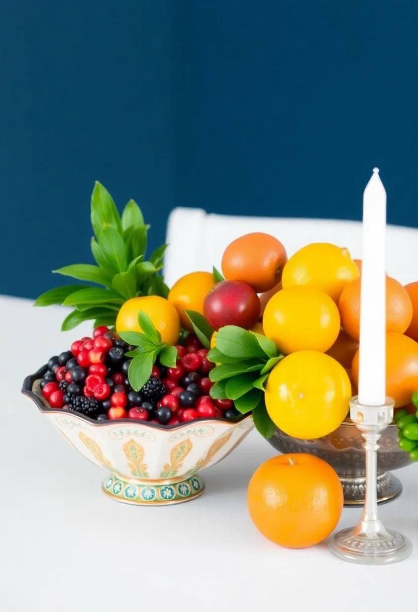 4) Use seasonal fruits‌ as centerpieces – think‌ bright citrus or vivid ‌berries in beautiful ‍bowls – to ​add ‌a ⁢touch of nature and vibrancy