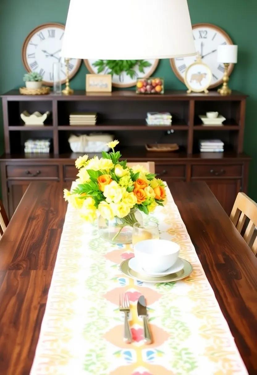 8) Use a lightweight ‍table runner in a fun pattern or bright ‍color to add depth and visual interest to your dining table