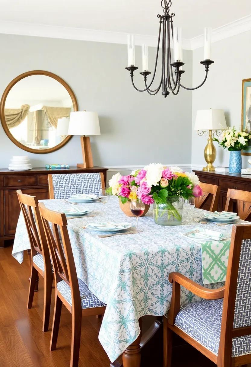 14) Use​ seasonal textiles,⁤ like ‍lightweight⁤ tablecloths or napkins in fun patterns, to subtly shift with the ⁢seasons