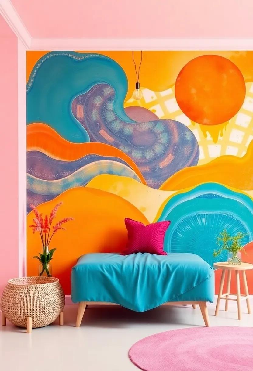 Wall Art‌ That Inspires: From Murals to Tapestries in Vibrant⁢ Hues