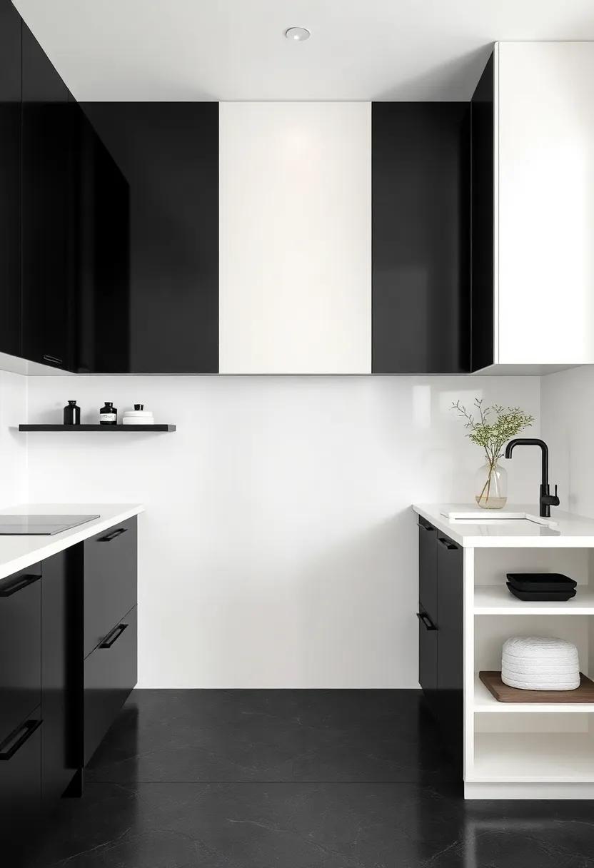Contrast in​ cabinetry: Experiment⁣ with black⁤ and ‌ivory cabinetry in kitchens⁤ or bathrooms, ‍merging function with style while providing‌ a striking visual contrast that appeals ⁤to contemporary tastes