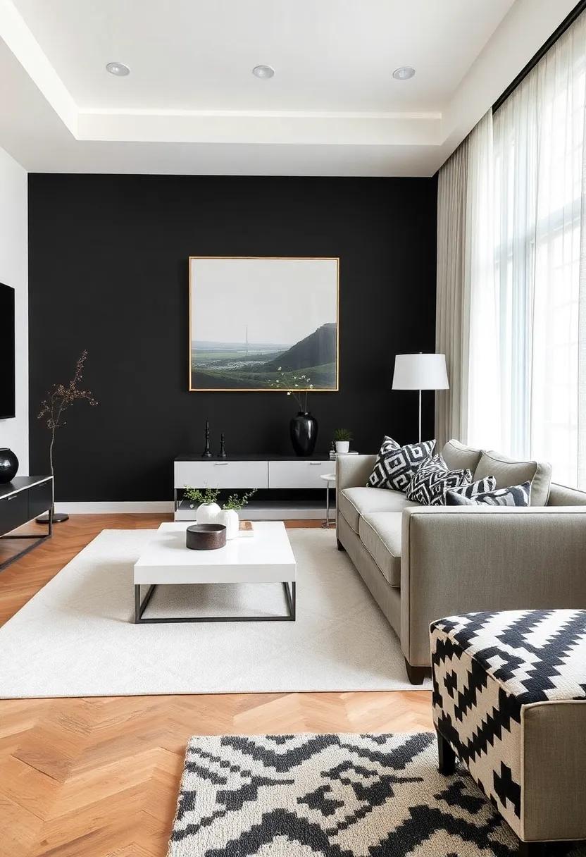 Patterned Textiles: Use black​ and ivory fabrics to‍ add⁣ texture and depth, from⁢ geometric patterned throw pillows to elegant curtains, creating a cohesive yet dynamic ⁢aesthetic