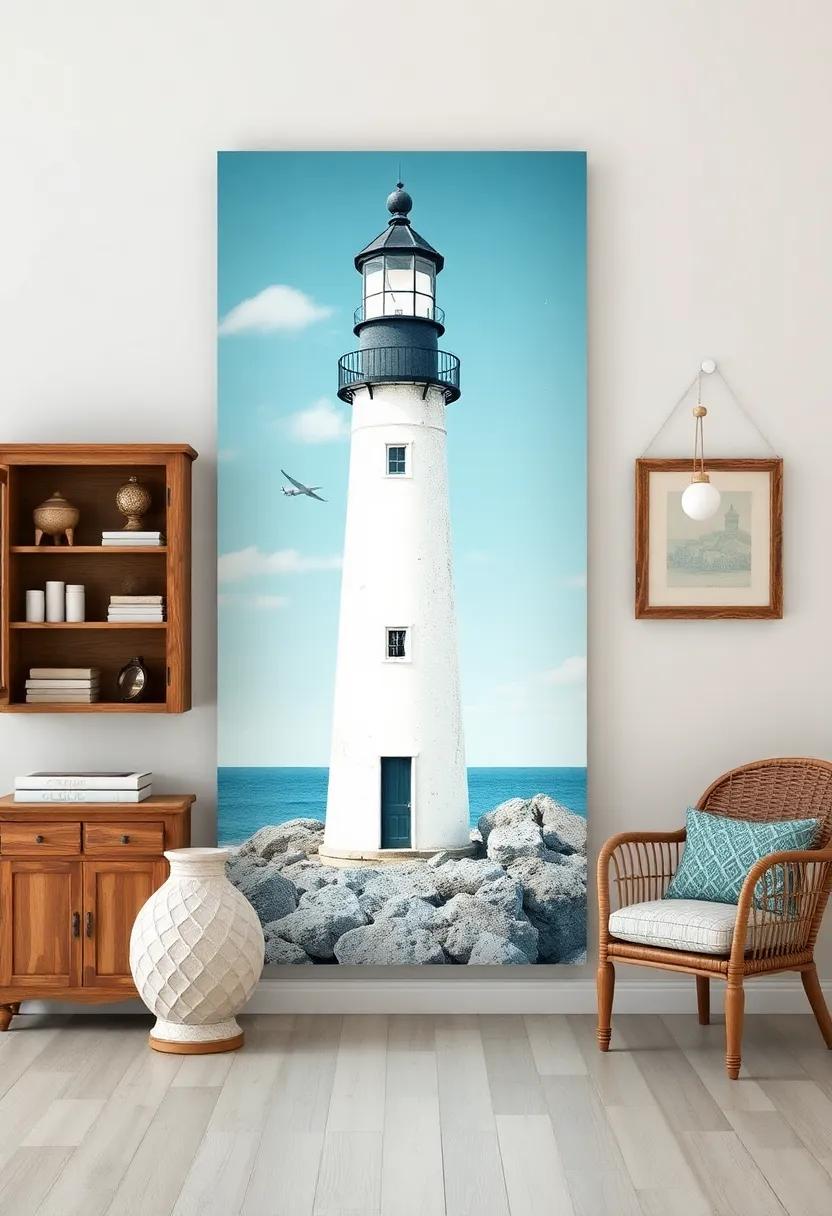 integrating Vintage Lighthouse ‍Prints for ‌Timeless Elegance