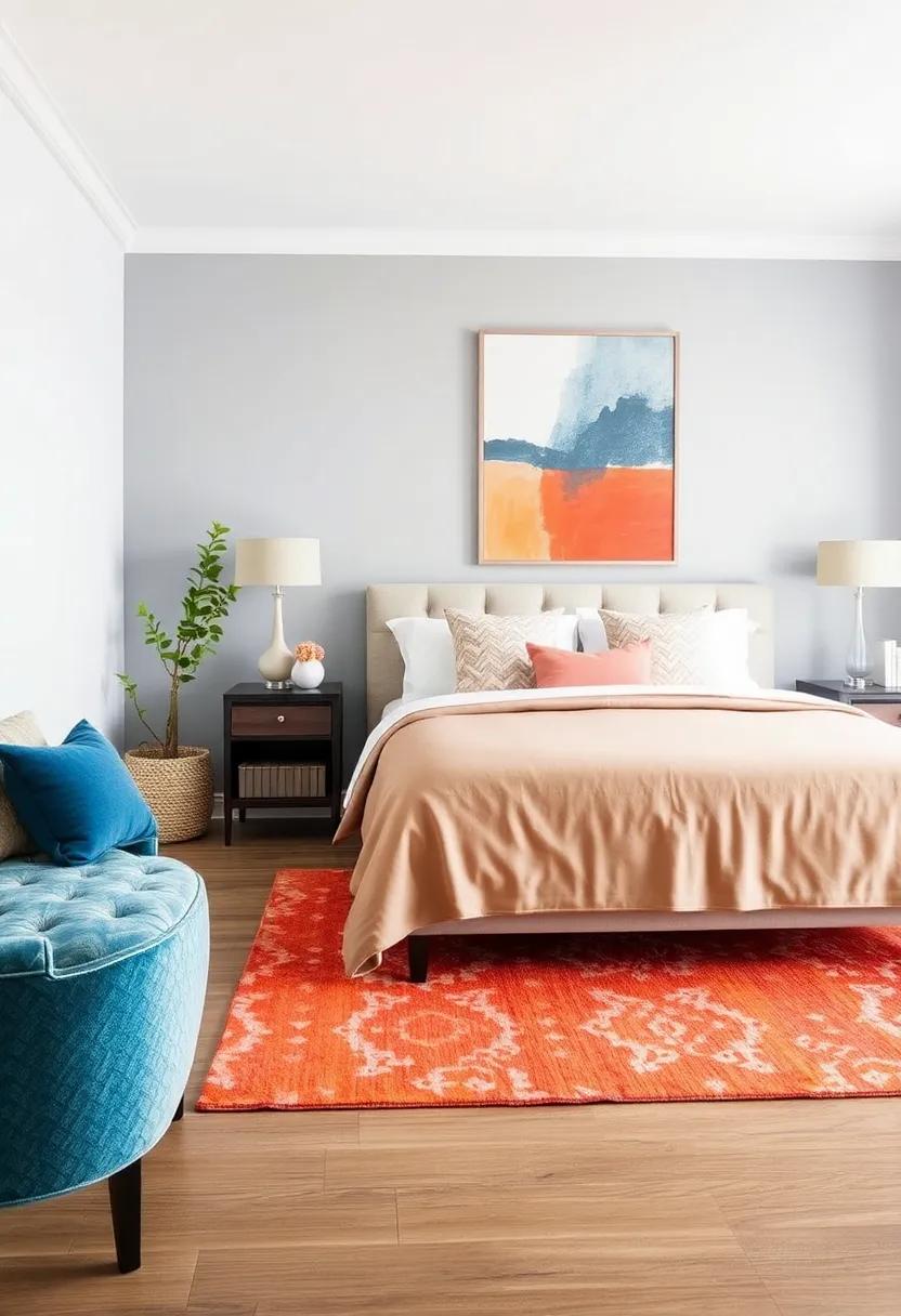 Bold Accent Colors: Introduce pops of color through cushions, ⁣artwork, or a ⁣vibrant area rug to energize ‍your space ⁣without overwhelming ‌it