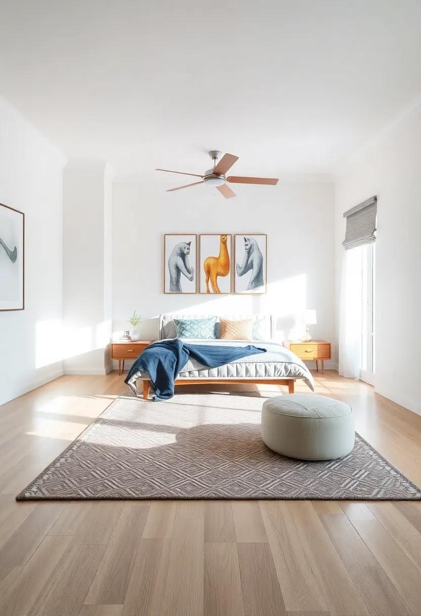 Floor Elegance: Select a ⁣stylish area rug that complements your color scheme and provides comfort underfoot, grounding the entire room