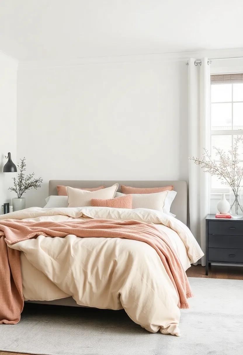 Layer Textures: Combine⁣ various fabrics such as​ cotton, linen, and velvet in your bedding and accents ⁣to add ‍depth ​and⁢ interest to your bedroom décor