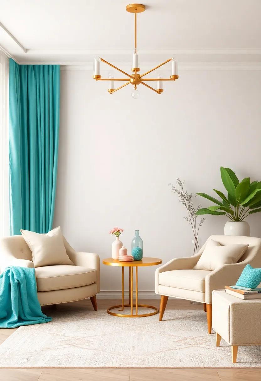 Embrace Elegant Textiles: The Cheery Appeal of Turquoise and ⁤Beige Fabrics