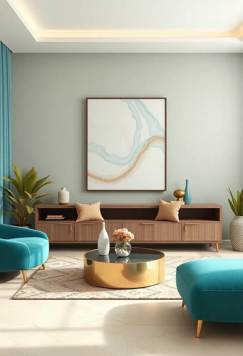 Transform Your ⁤Living Room Into a Coastal Oasis with Turquoise ‌and‍ Beige