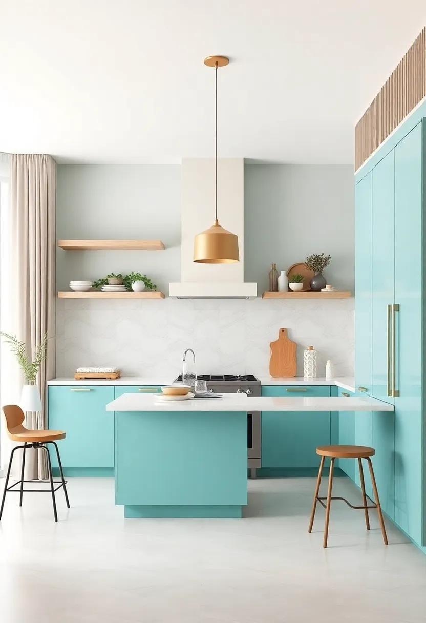 Enhancing Your Kitchen Aesthetics with Timeless Turquoise and Beige Accents