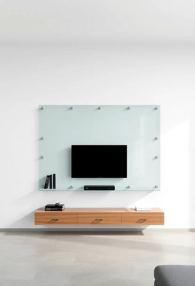 Floating⁤ TV Units: The⁢ Elegant ‌Use of⁤ Glass in Contemporary Designs