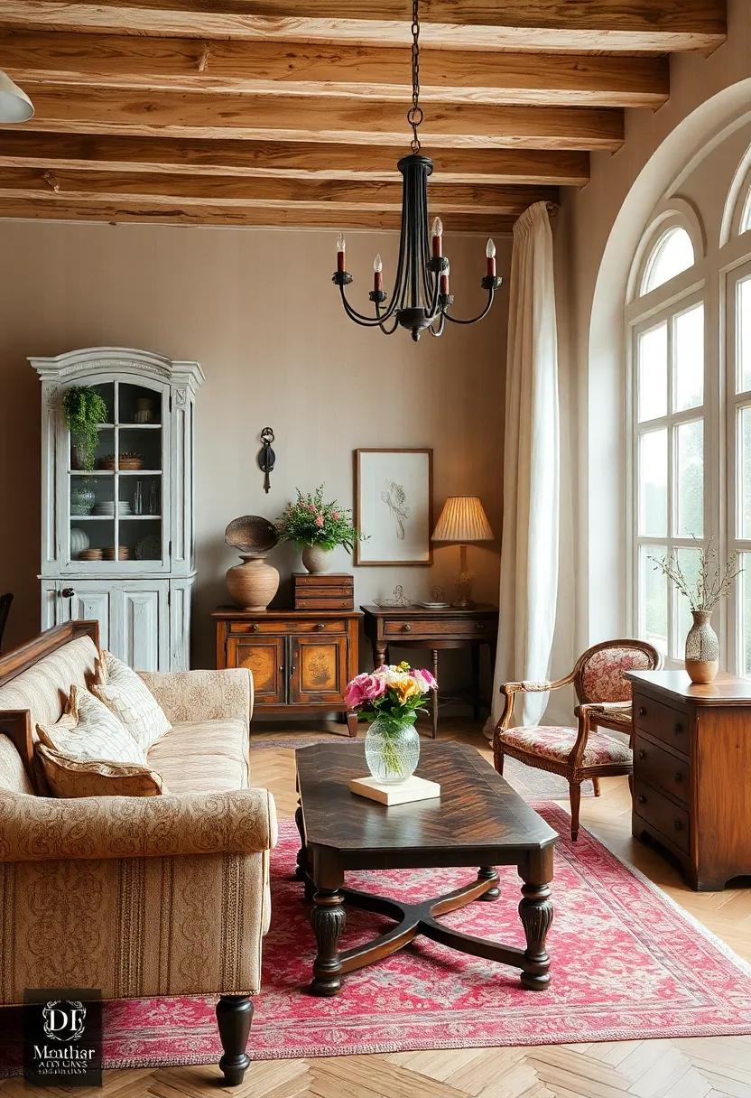 Layered Textures:⁣ The Richness of Antique Textiles in Home Decor