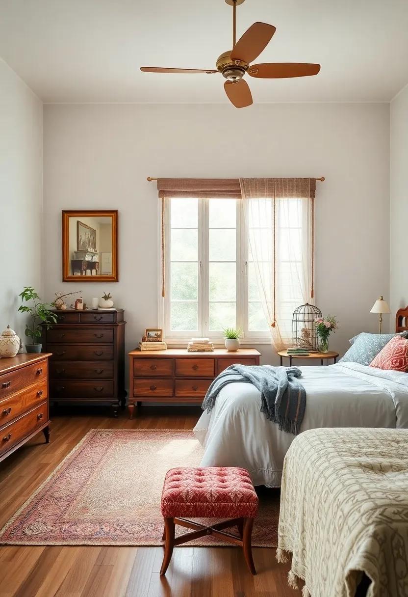 Eclectic Bedroom Vignettes Showcasing Unique ‌Furniture Finds