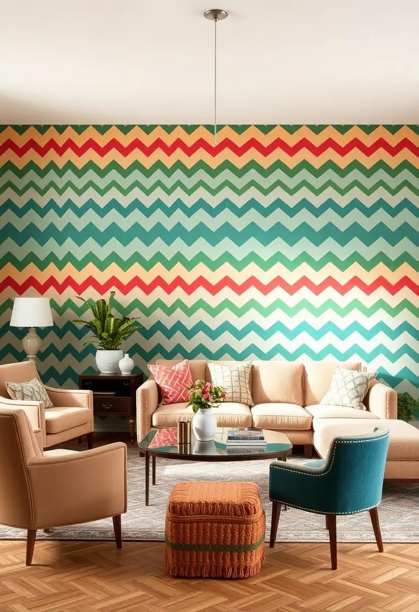 Chevron Revival:⁤ Incorporate⁤ chevron ⁢patterns in unexpected colors to add a modern twist to nostalgic designs while maintaining a retro appeal
