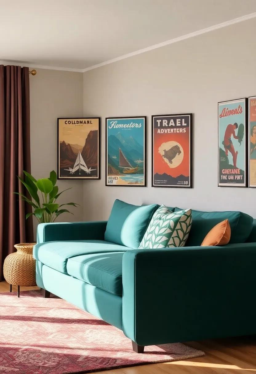 Vintage Travel Vibes: ⁣Bring ⁣the spirit of adventure home​ with wallpapers featuring retro travel posters, perfect for a wanderlust-inspired‌ living⁣ space