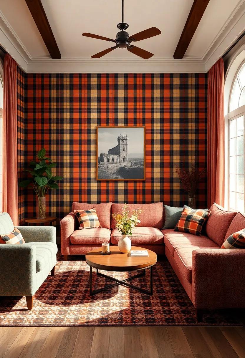 Retro ​Plaid:​ Use plaid patterns in warm, inviting colors that echo the comfort of vintage​ textiles, creating‌ a welcoming ambiance