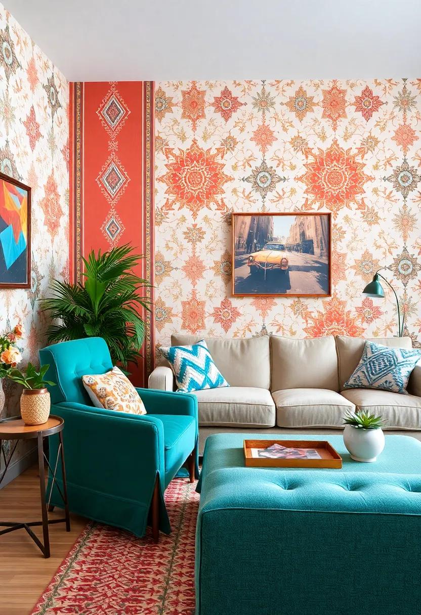 Pop Art Perfection: Choose wallpapers that mimic the ​bold ​colors ‌and dynamic designs⁢ of pop art,⁢ providing a fun and contemporary contrast⁢ to vintage pieces