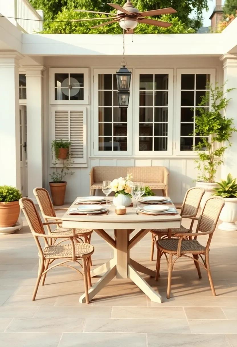 Classic Table Settings ​for Outdoor Dining with Vintage Flair