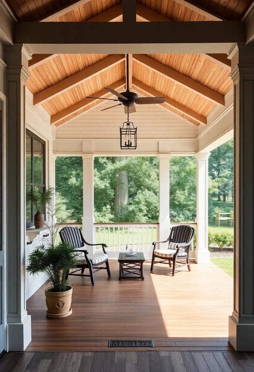 Architectural Details Highlighting Intricate Millwork and craftsmanship in Vintage Porches