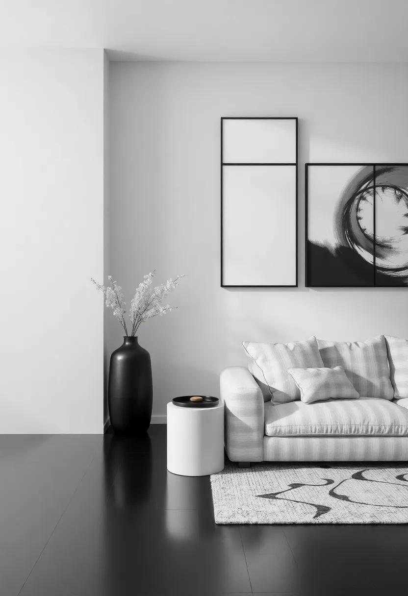 Bold Black and White: Understand how the classic black-and-white ⁣palette can ⁣serve as​ a sophisticated backdrop for warmer accents