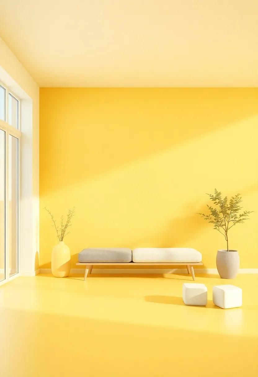Timeless Elegance: Modern ‌Minimalism in Honey Yellow ⁢and Gray