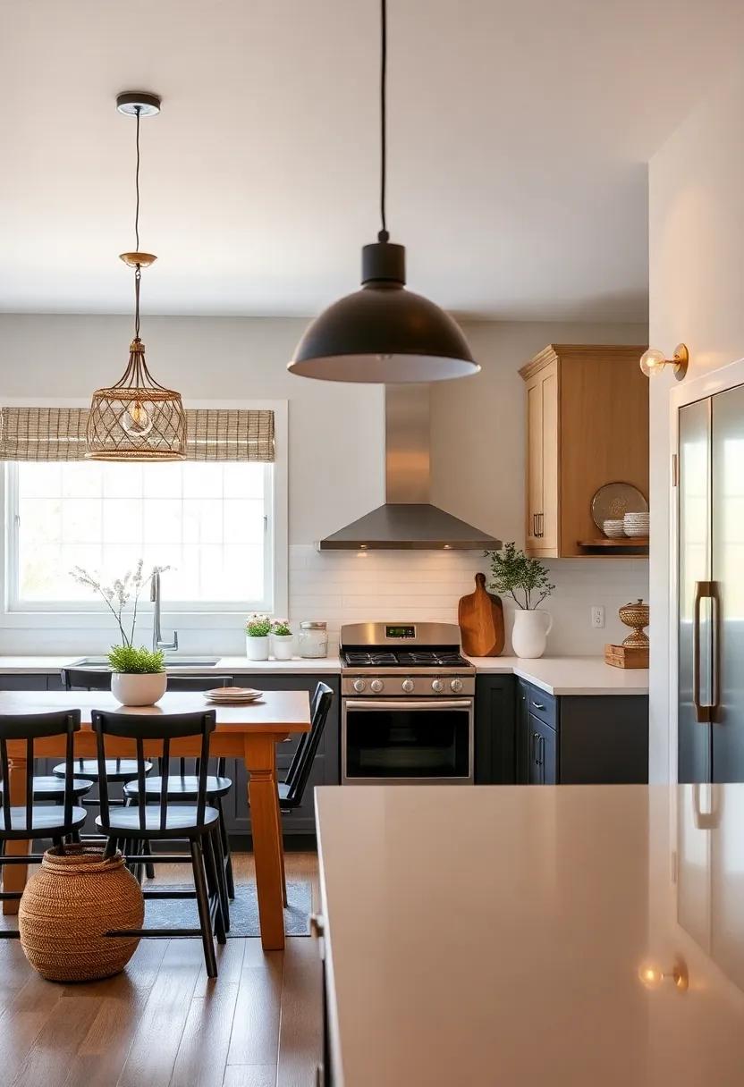 Warm Lighting: Choose soft, warm lighting options, such as table⁣ lamps or wall sconces, to‍ create an​ inviting atmosphere perfect for gatherings and family meals