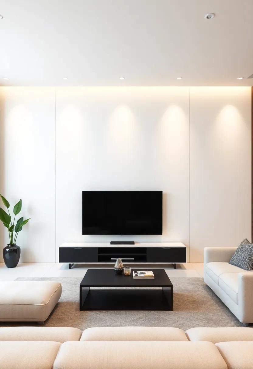 Transforming Spaces: The Captivating Role of White TV Wall Designs in Modern Living Rooms