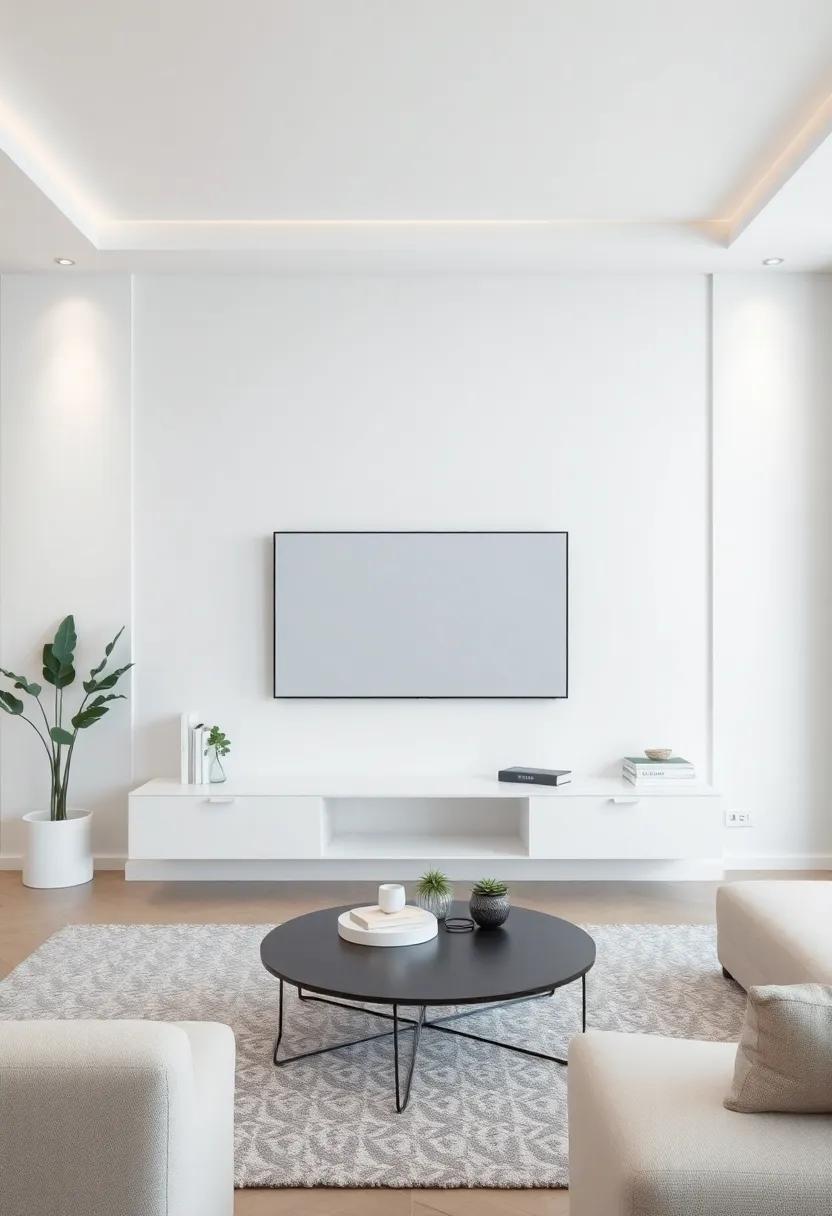 Space Optimization: Strategic ‍Arrangements Around White TV Walls