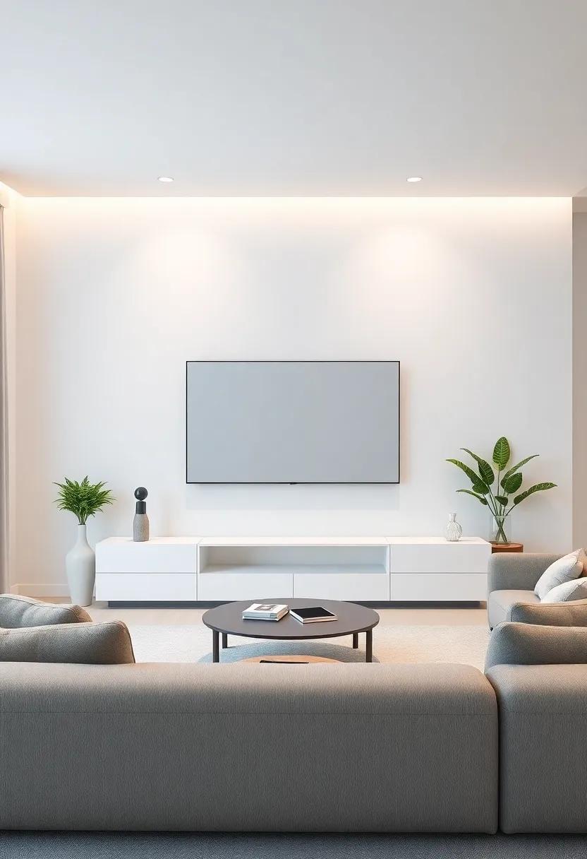 Creating‌ a Focal Point: The Visual Impact of ​White TV Walls ⁢in Living Areas