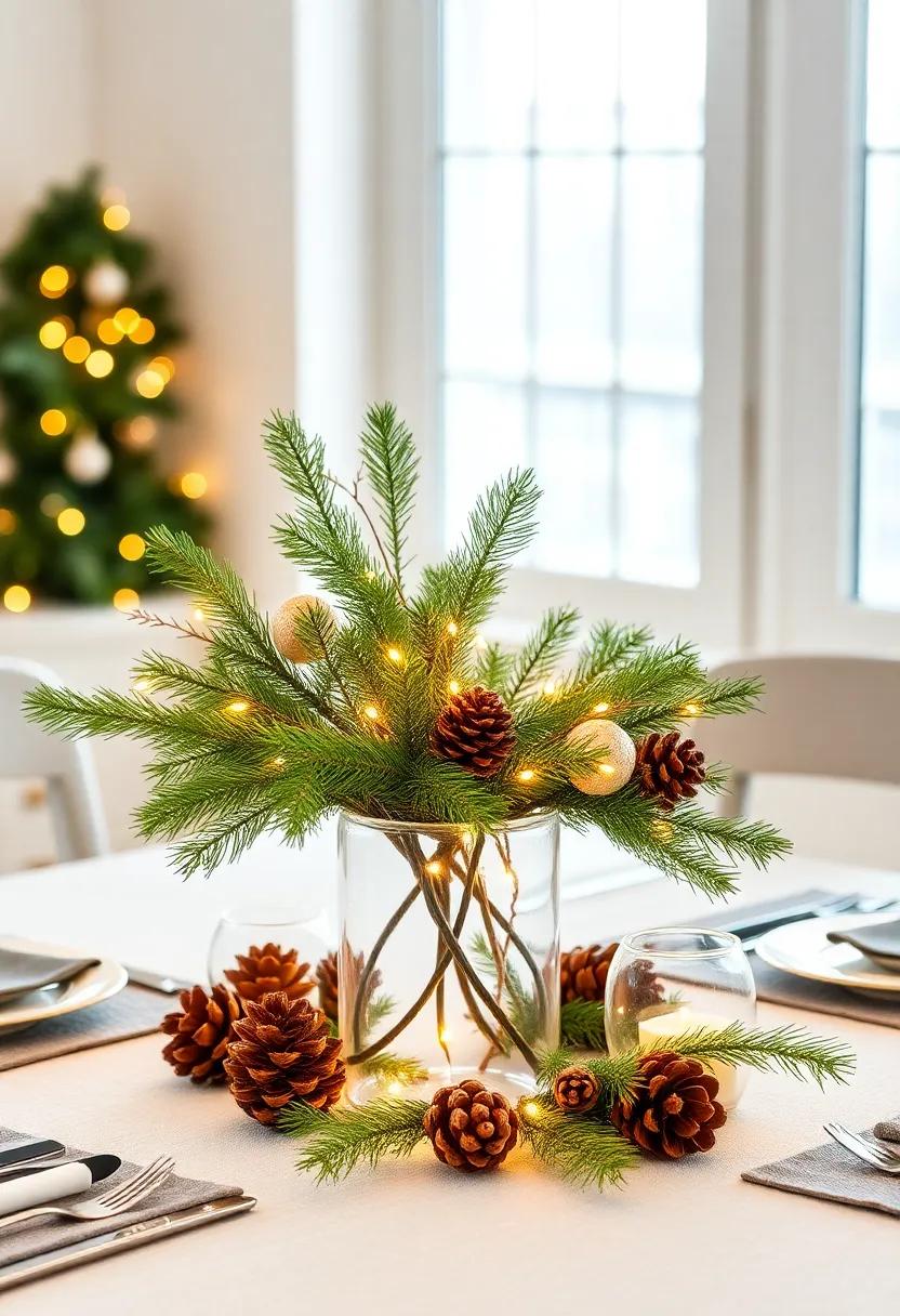 Winter Centerpieces: Craft seasonal centerpieces using evergreen branches, pinecones, and twinkling fairy lights to capture the‍ essence of winter