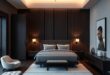 Transforming Serenity: Designing an Elegant Master Suite with Dark Wood and Mood Lighting